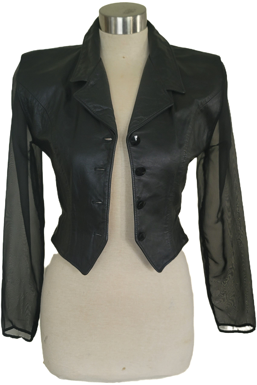 Sheer Leather Jacket