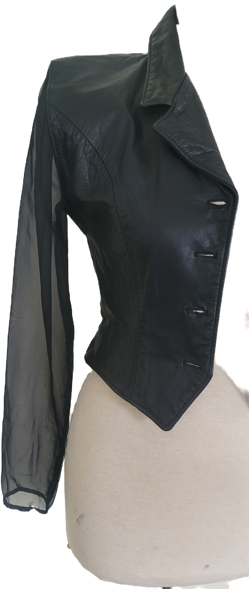 Sheer Leather Jacket