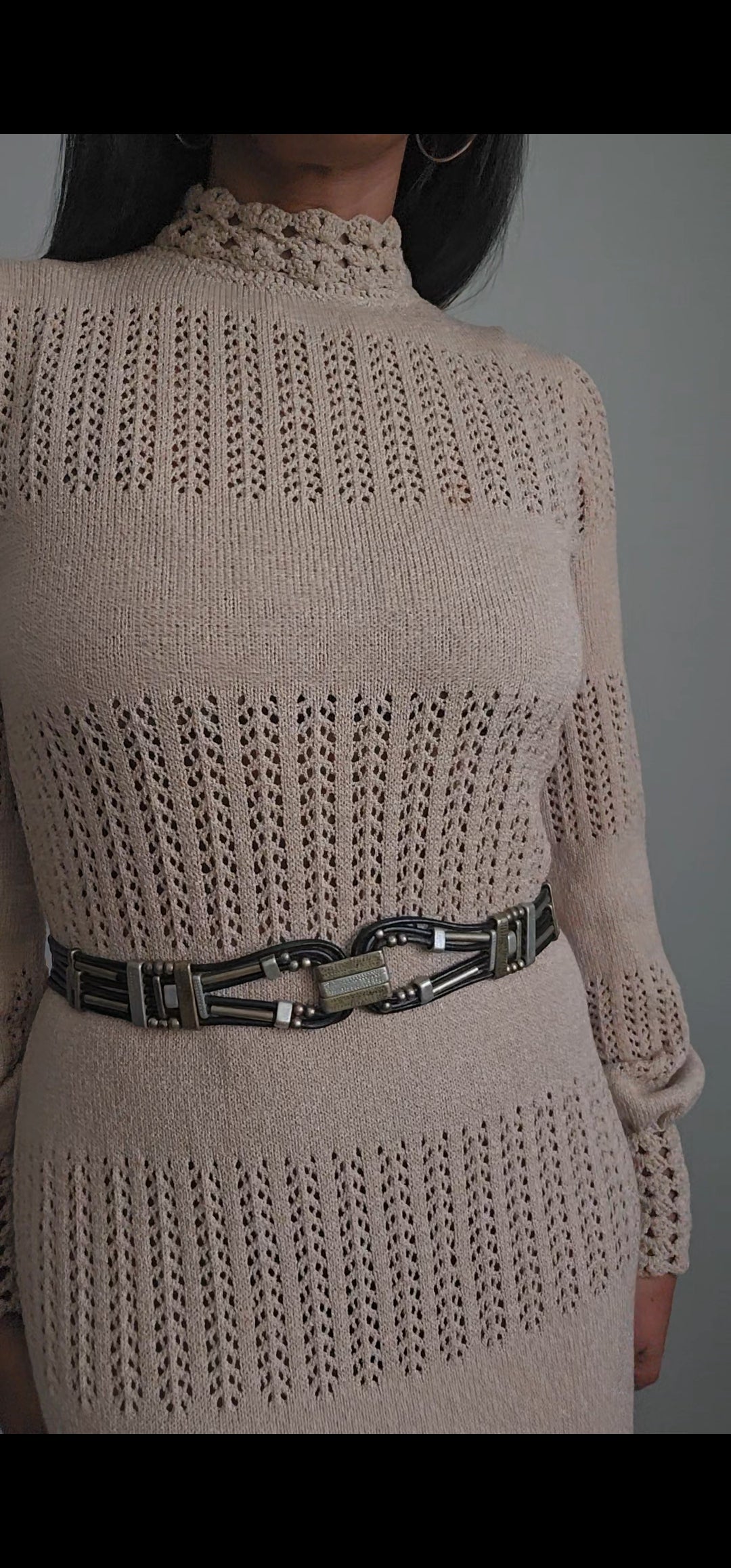 Mixed Melt x Black Leather Belt