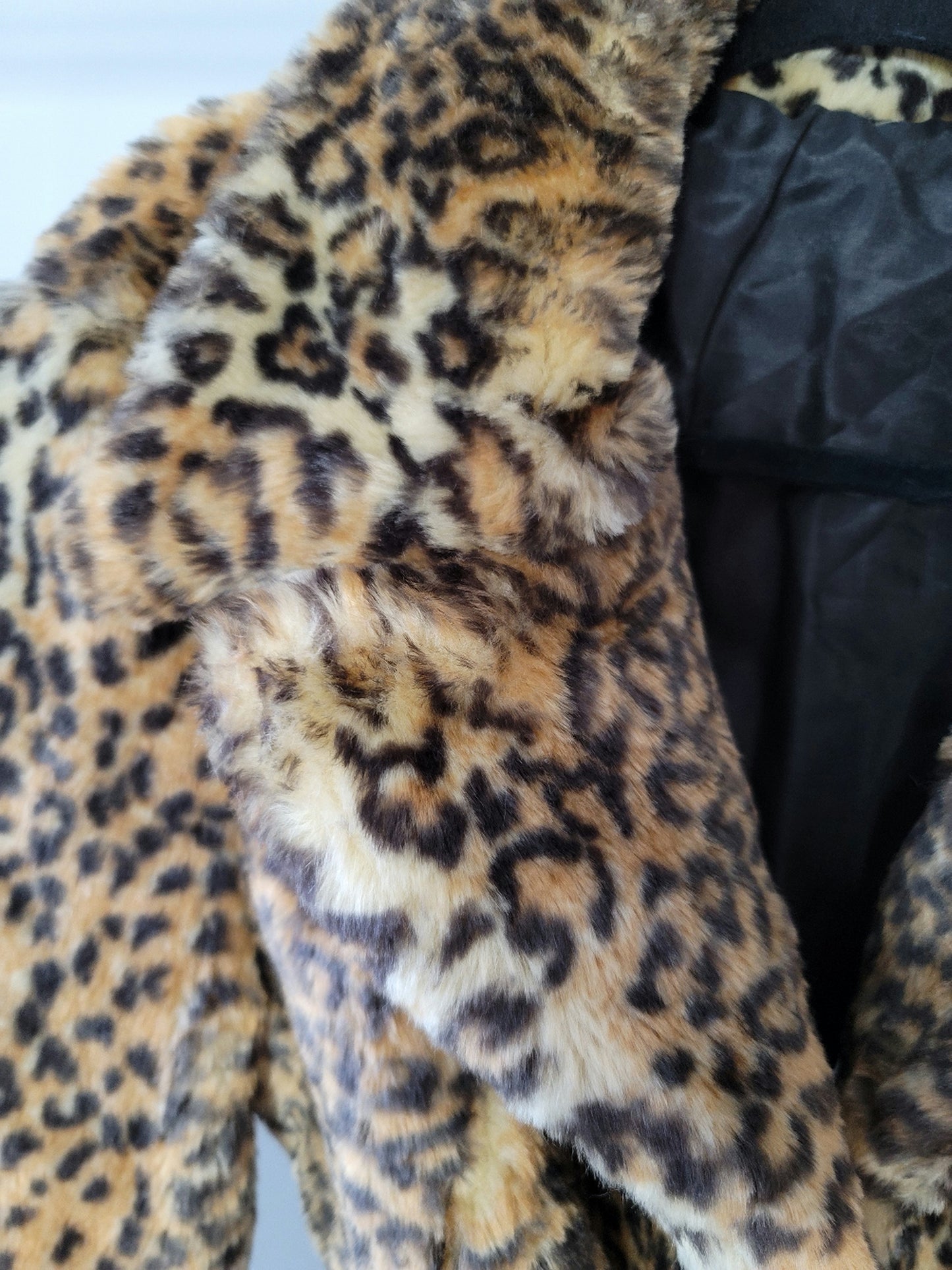 Faux Leopard Fur Coat