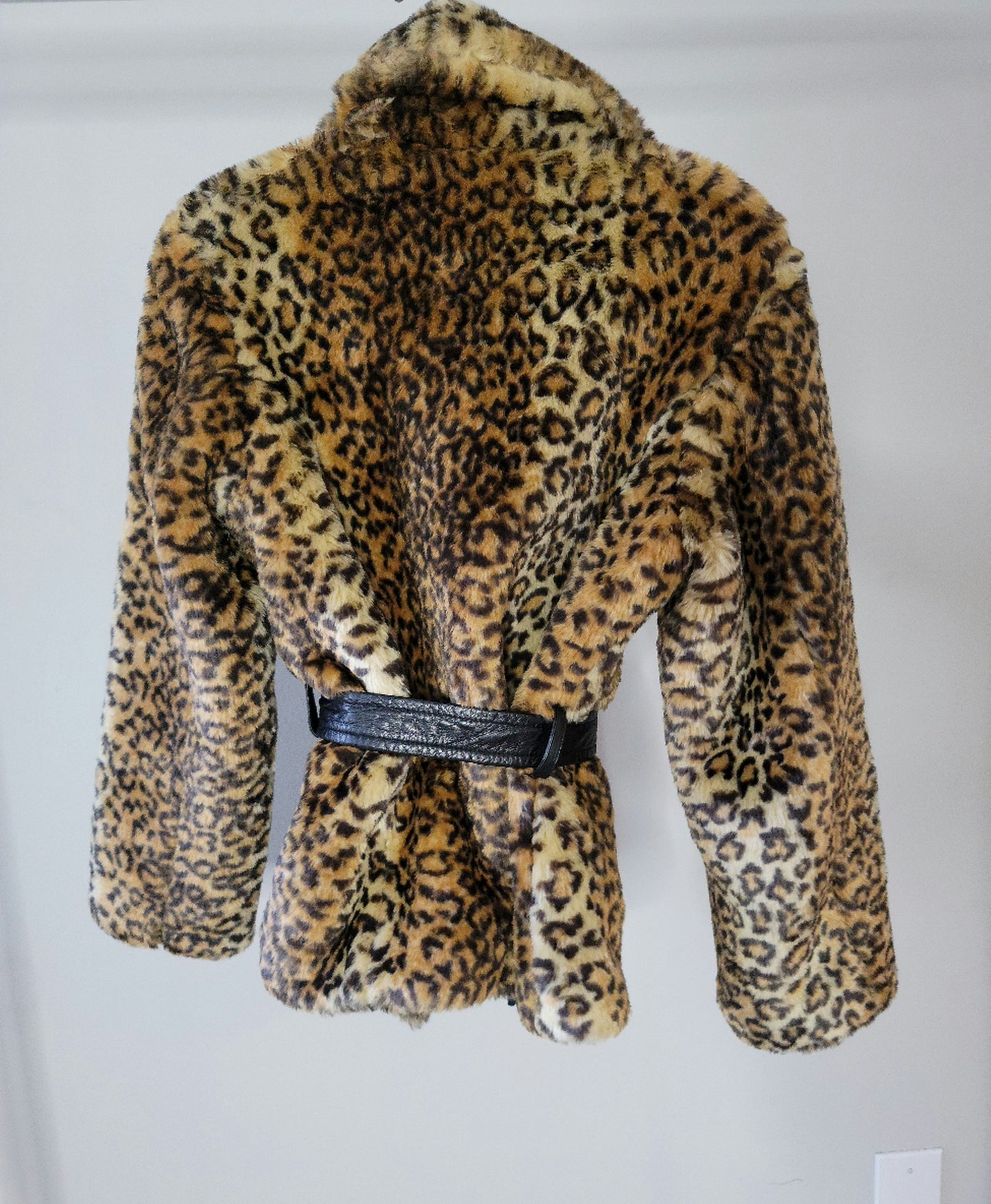 Faux Leopard Fur Coat