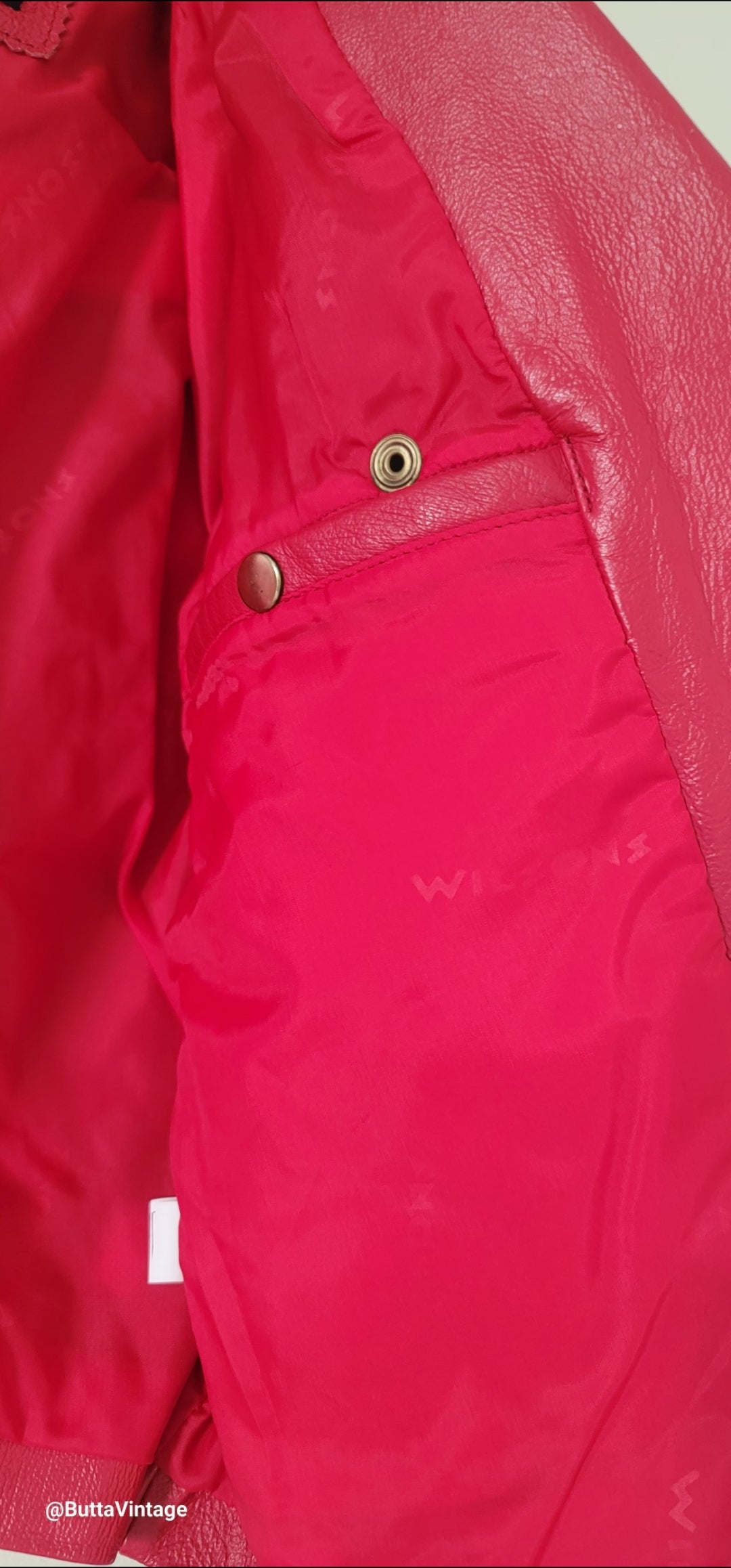 Red Leather Biker Jacket