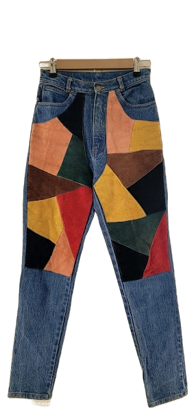 Suede Patchwork Denim