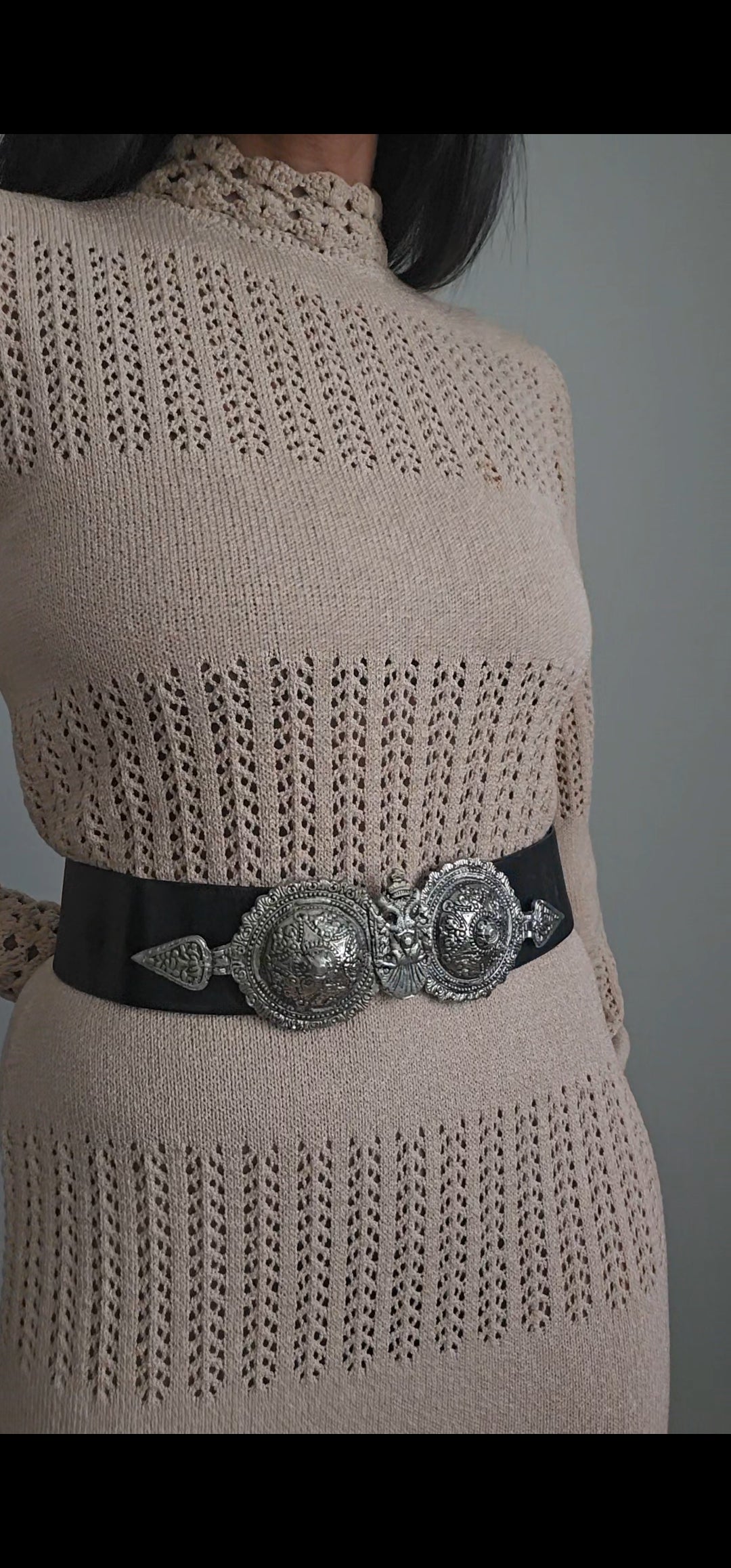 Melt x black leather belt